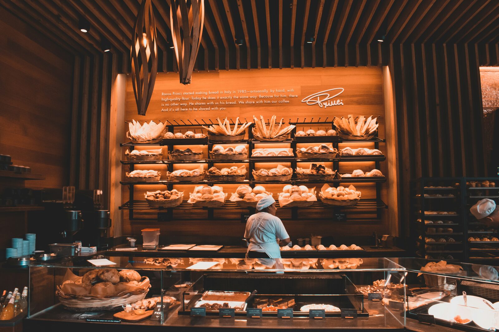 Fresh bread and pastries at the Widdersham bakery